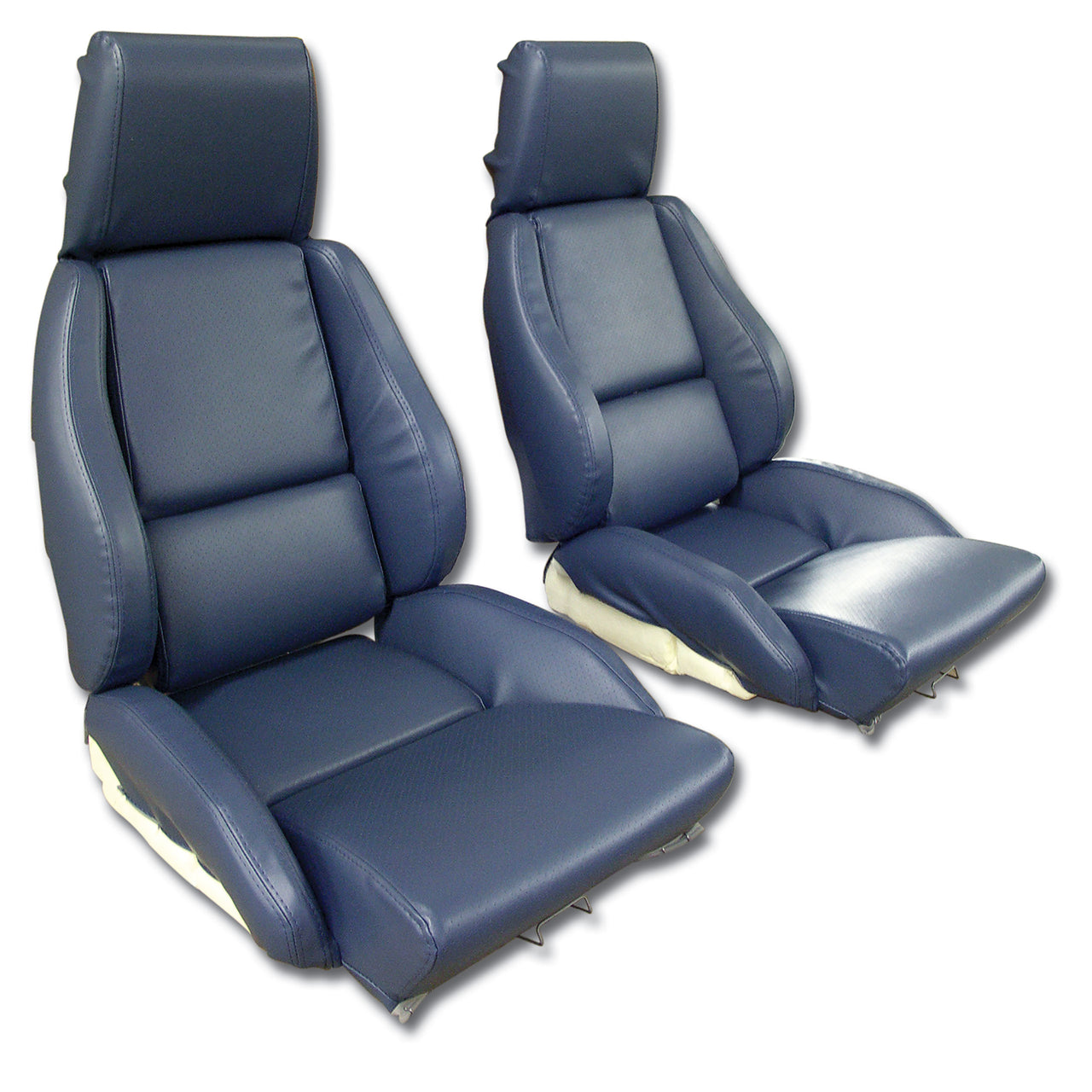 1984-1985 Corvette Mounted "Leather-Like" Vinyl Seat Covers Blue Standard-422970-Corvette-Store-Online