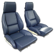 1984-1985 Corvette Mounted "Leather-Like" Vinyl Seat Covers Blue Standard-422970-Corvette-Store-Online