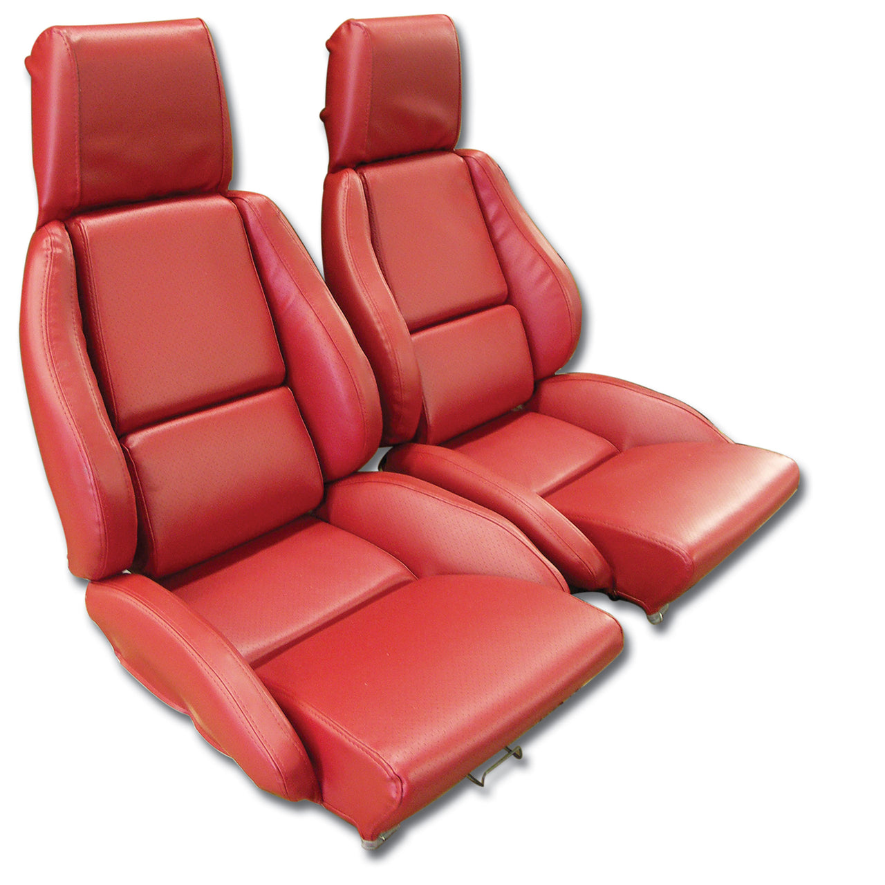 1986-1988 Corvette Mounted "Leather-Like" Vinyl Seat Covers Red Standard-422975-Corvette-Store-Online