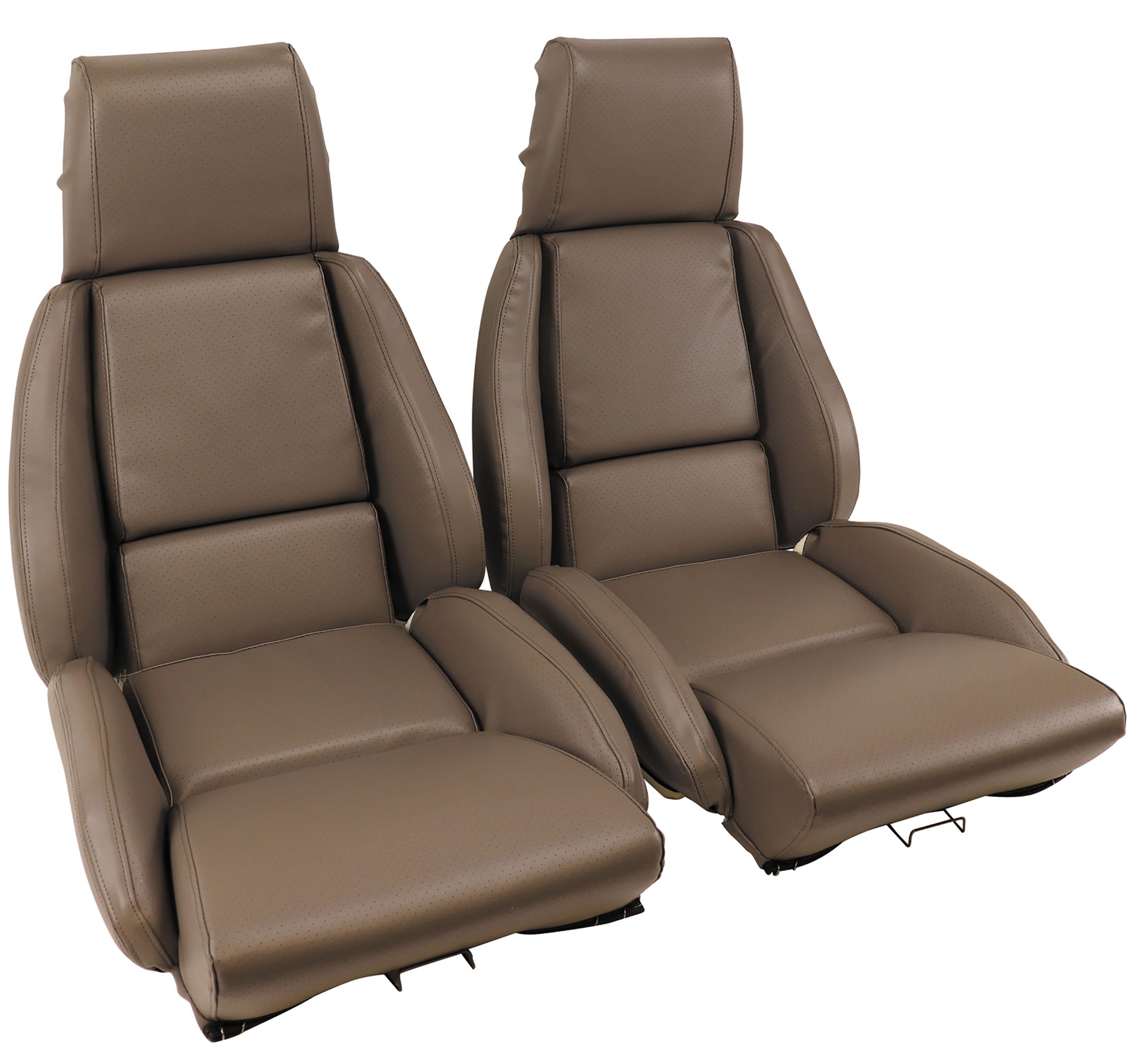 1988-1988 Corvette Mounted "Leather-Like" Vinyl Seat Covers Gray Standard-422979-Corvette-Store-Online