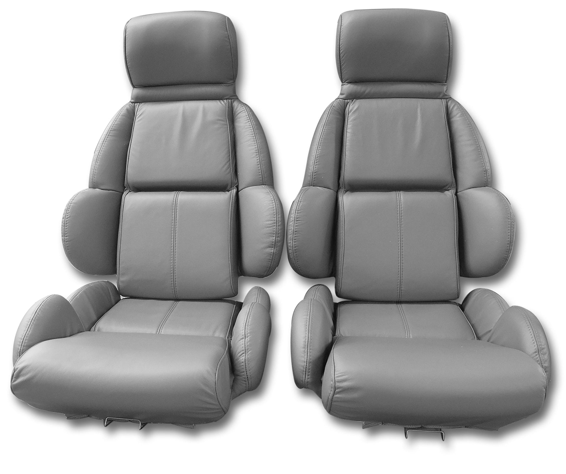 1989-1989 Corvette Mounted Leather Seat Covers Gray Standard-423079-Corvette-Store-Online