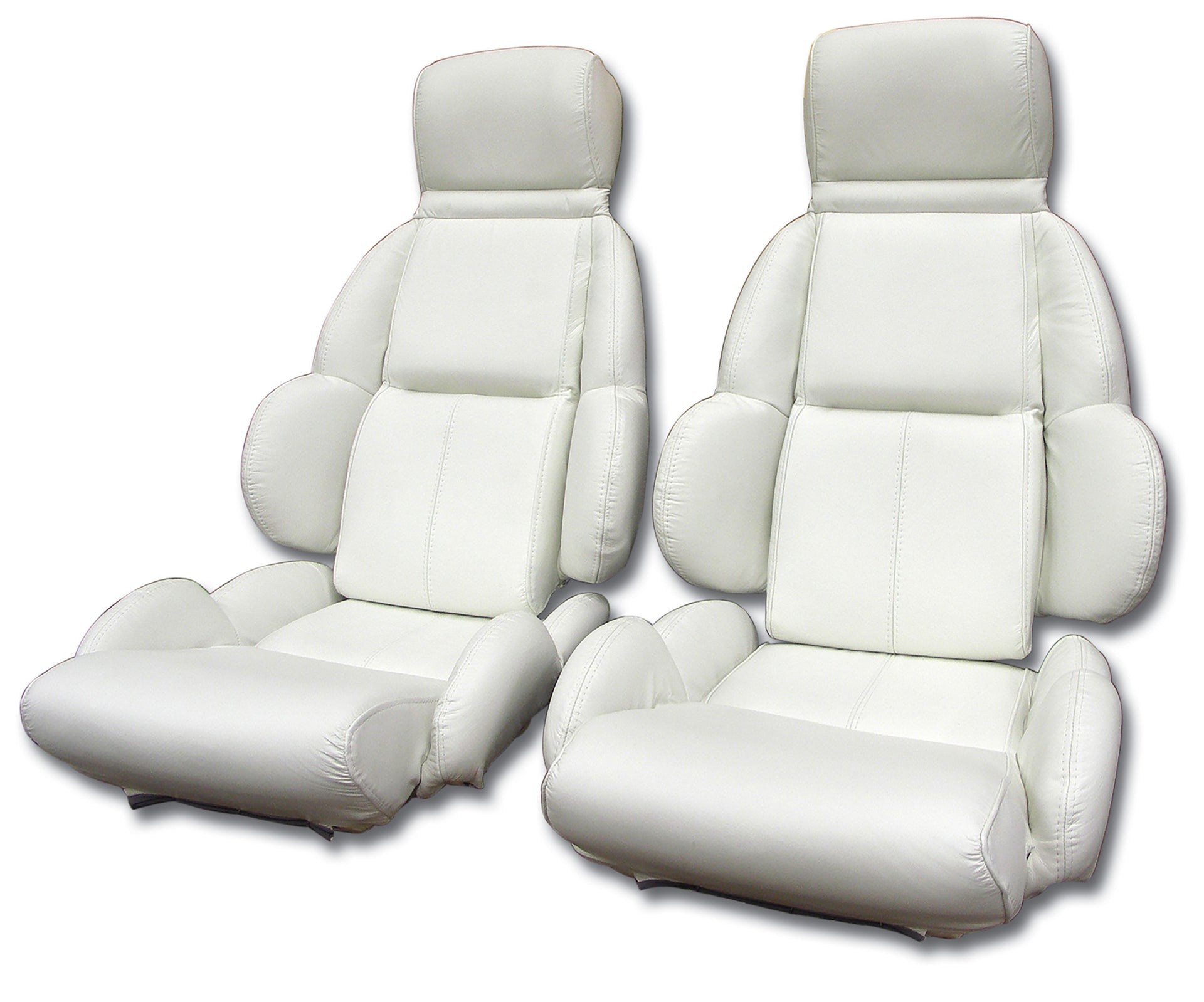 1992-1992 Corvette Mounted Leather Seat Covers White Standard-423083-Corvette-Store-Online