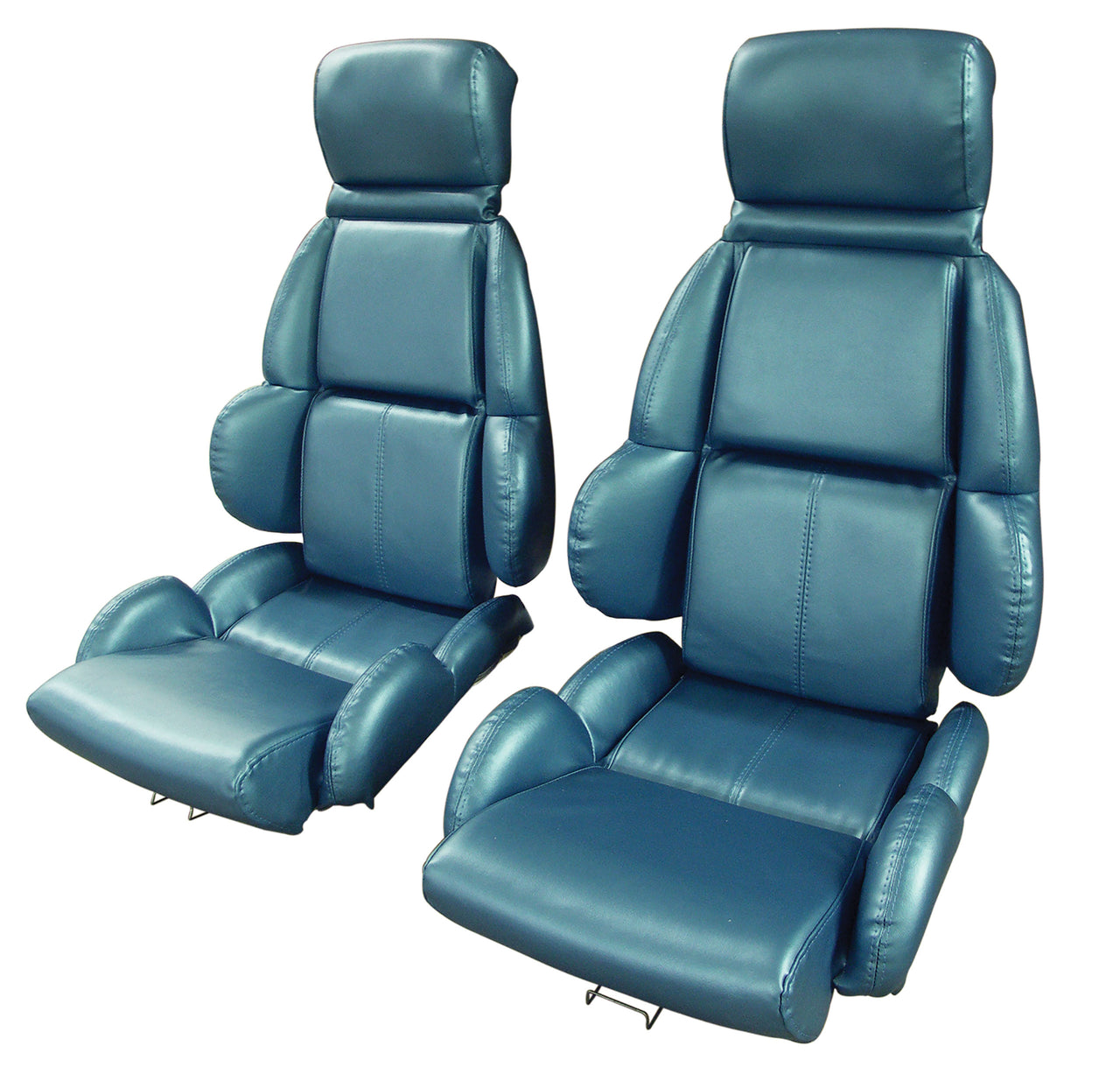 1989-1989 Corvette Mounted "Leather-Like" Vinyl Seat Covers Blue Standard-423174-Corvette-Store-Online
