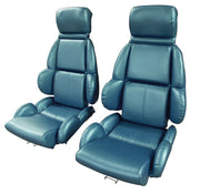 1989-1989 Corvette Mounted "Leather-Like" Vinyl Seat Covers Blue Standard-423174-Corvette-Store-Online