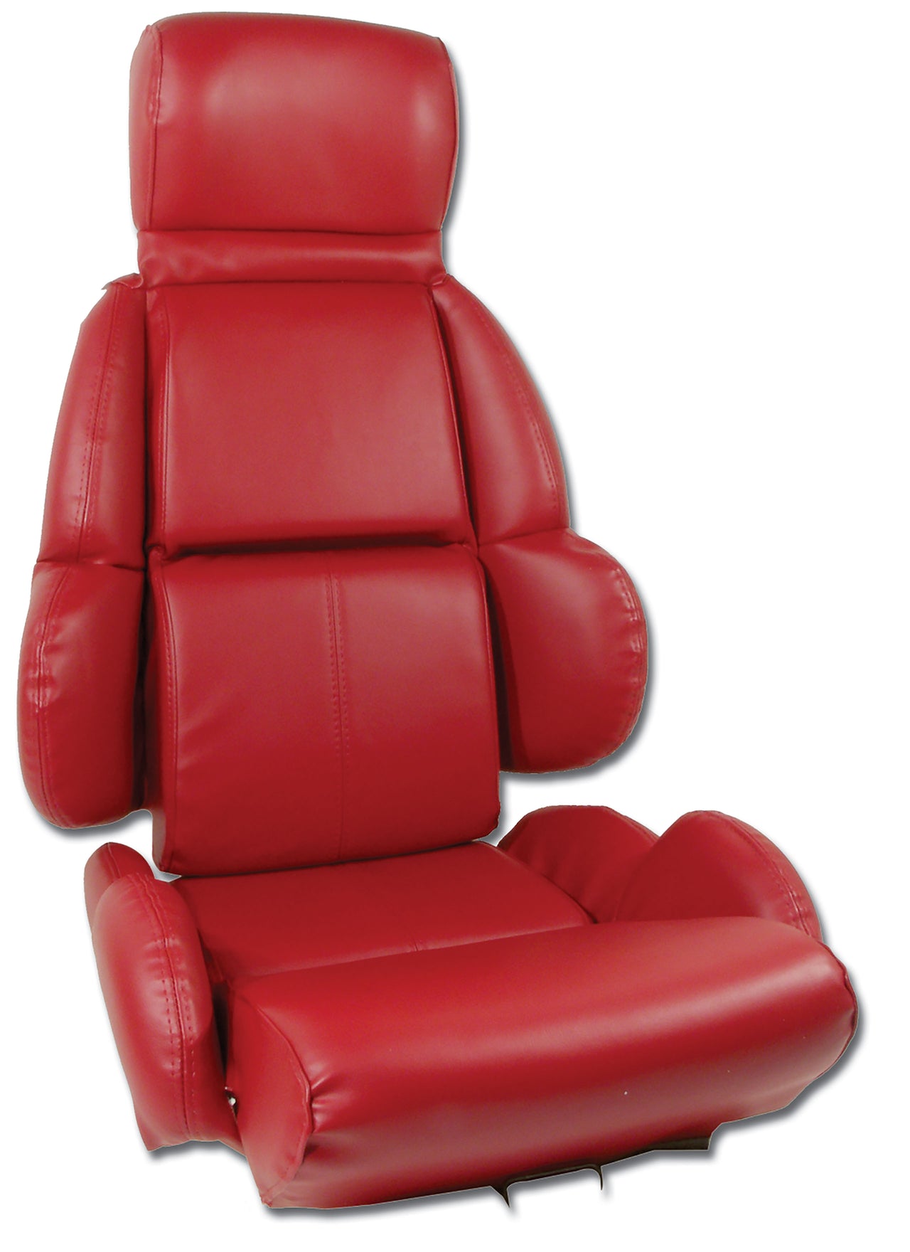 1989-1992 Corvette Mounted "Leather-Like" Vinyl Seat Covers Red Standard-423175-Corvette-Store-Online