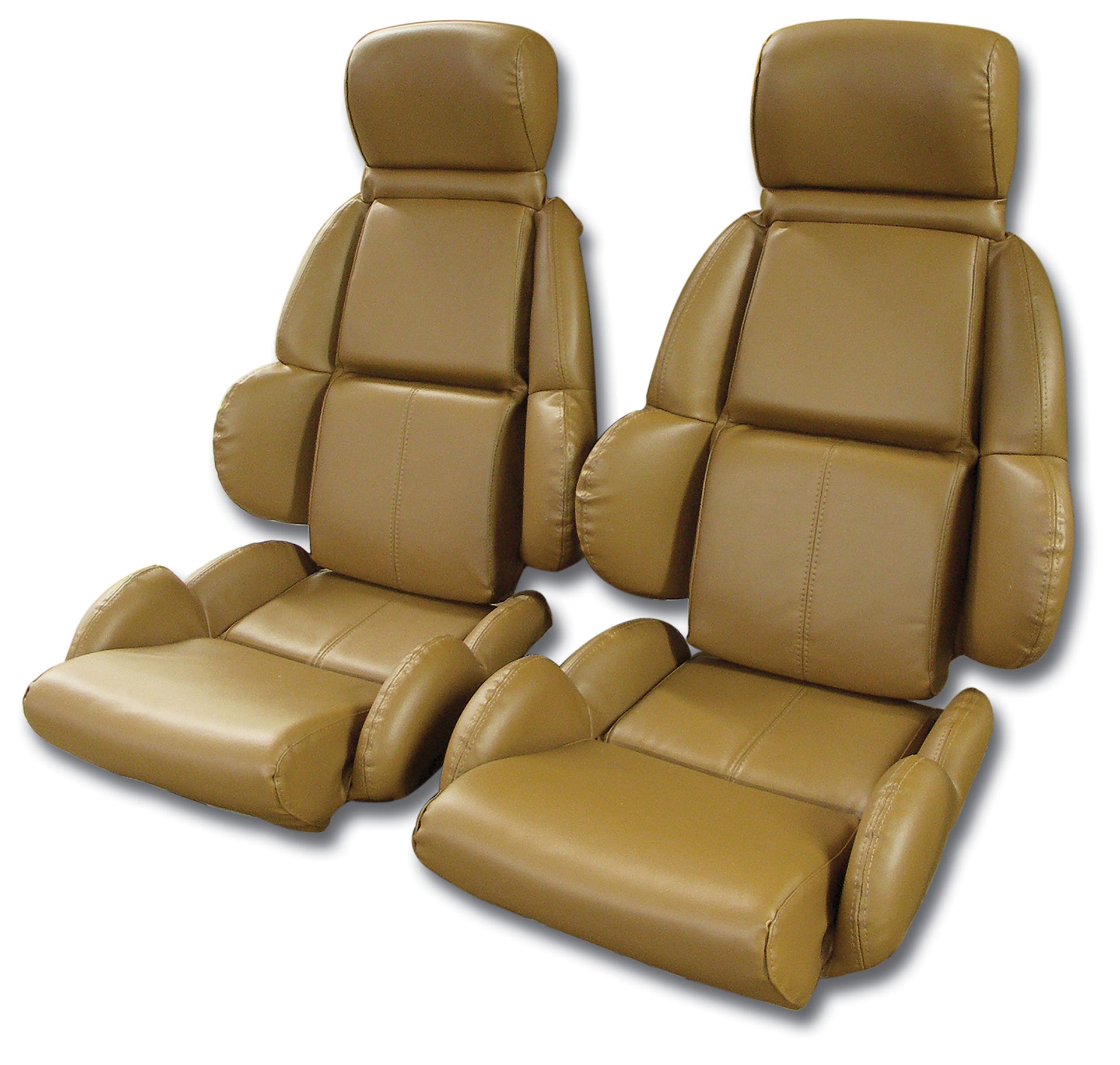1989-1991 Corvette Mounted "Leather-Like" Vinyl Seat Covers Saddle Standard-423178-Corvette-Store-Online
