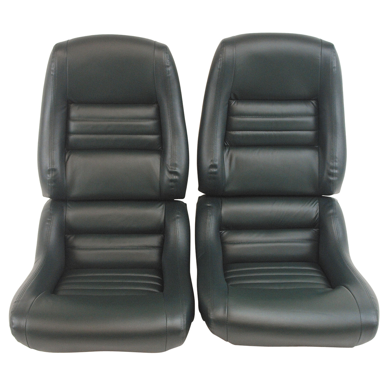 1979-1979 Corvette Mounted Leather Seat Covers Green Lthr/Vinyl Original 2" Bolster-423214-Corvette-Store-Online