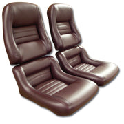 1980-1980 Corvette Mounted Leather Seat Covers Claret Lthr/Vnyl Original 2" Bolster-423236-Corvette-Store-Online