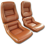 1981-1981 Corvette Mounted Leathr Seat Covers Cinnabar Lthr/Vnyl Original 2" Bolstr-423239-Corvette-Store-Online