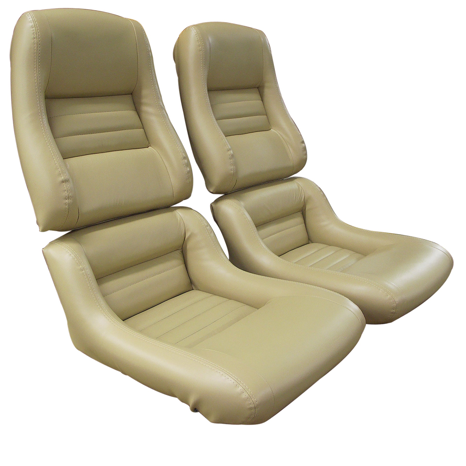 1979-1980 Corvette Mounted Leather Seat Covers Doeskin Lthr/Vnyl Original 2" Bolstr-423250-Corvette-Store-Online