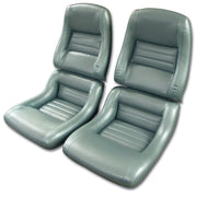 1982-1982 Corvette Mounted Leathr Seat Covers Silvergrn Lthr/Vnyl Original 2" Blstr-423259-Corvette-Store-Online