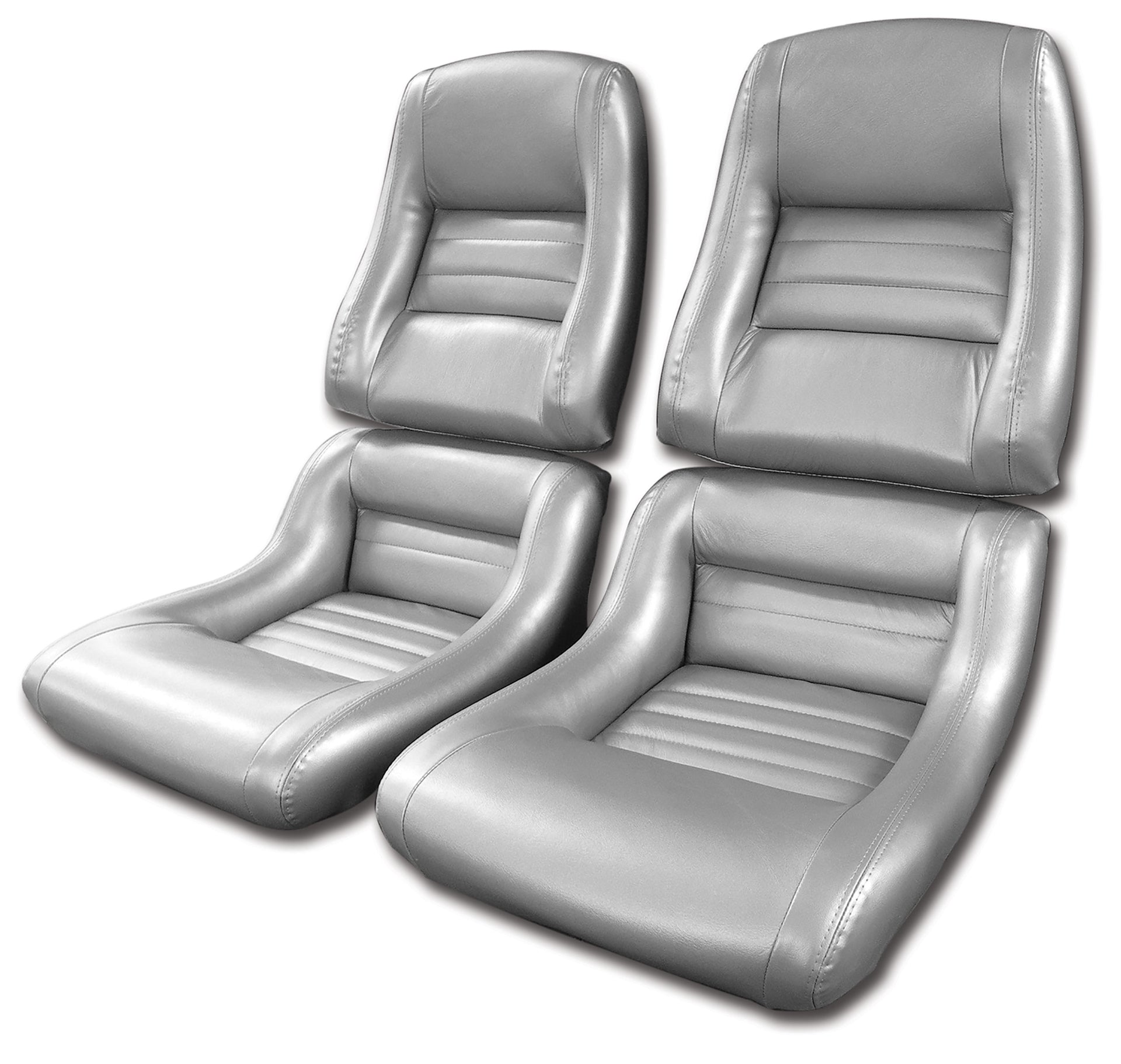 1978-1978 Corvette Mounted Leathr Seat Covers Slvr Pace Lthr/Vnyl Original 2" Blstr-423262-Corvette-Store-Online