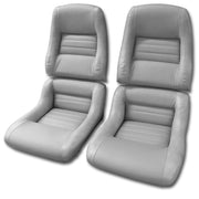 1982-1982 Corvette Mounted Leather Seat Covers Gray Lthr/Vinyl Original 2" Bolster-423268-Corvette-Store-Online