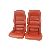 1981-1981 Corvette Mounted Leather Seat Covers Cinnabar 100%-Leather 2" Bolster-423339-Corvette-Store-Online
