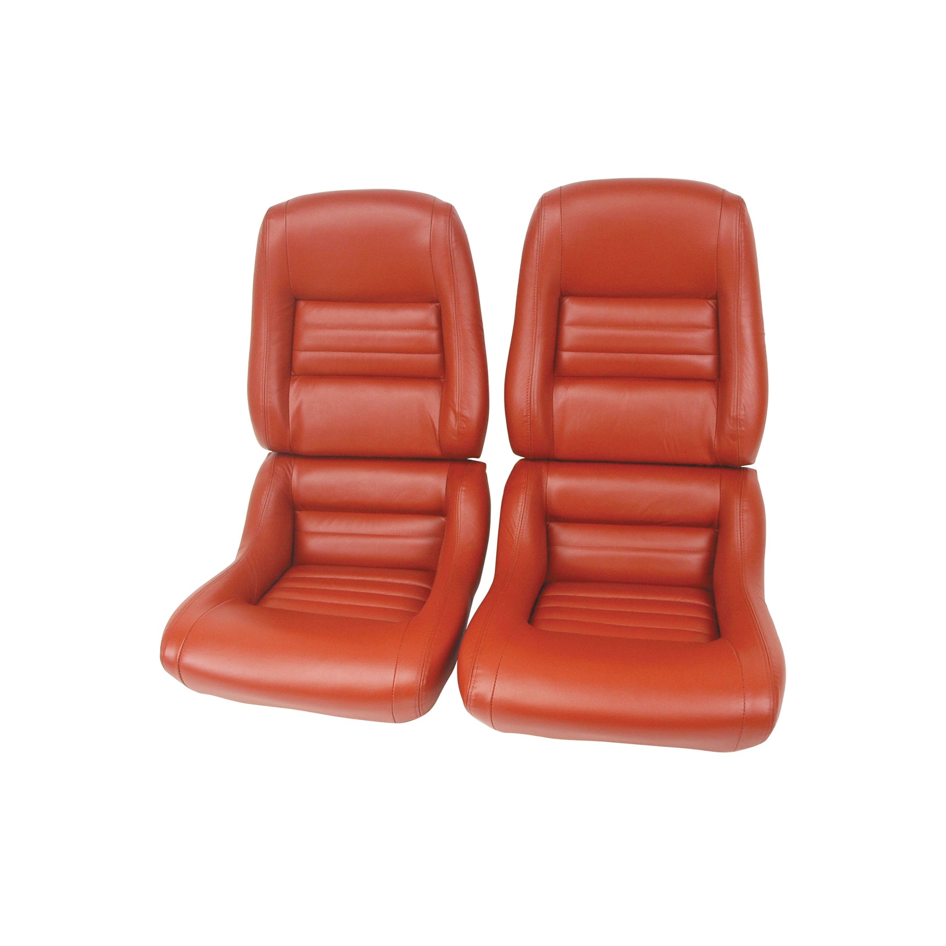 1981-1981 Corvette Mounted Leather Seat Covers Cinnabar 100%-Leather 2" Bolster-423339-Corvette-Store-Online