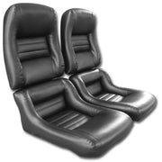 1979-1981 Corvette Mounted "Leather-Like" Vinyl Seat Covers Black 2" Bolster-423420-Corvette-Store-Online