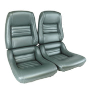 1982-1982 Corvette Mounted "Leather-Like" Vinyl Seat Covers Silvergreen 2" Bolster-423459-Corvette-Store-Online
