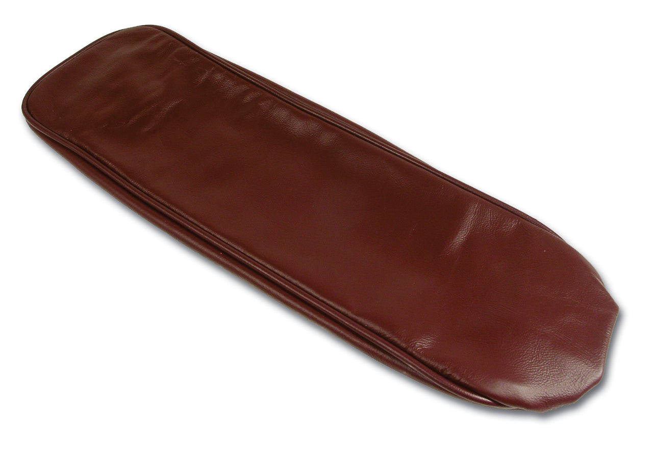 1965-1965 Corvette Center Armrest Cover Maroon Leather-424237-Corvette-Store-Online