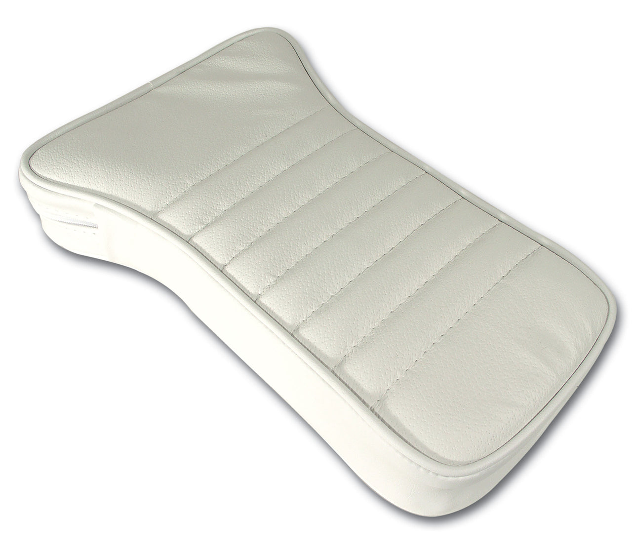 1967-1967 Corvette Reproduction Center Armrest - White Leather W/Vinyl-424665-Corvette-Store-Online