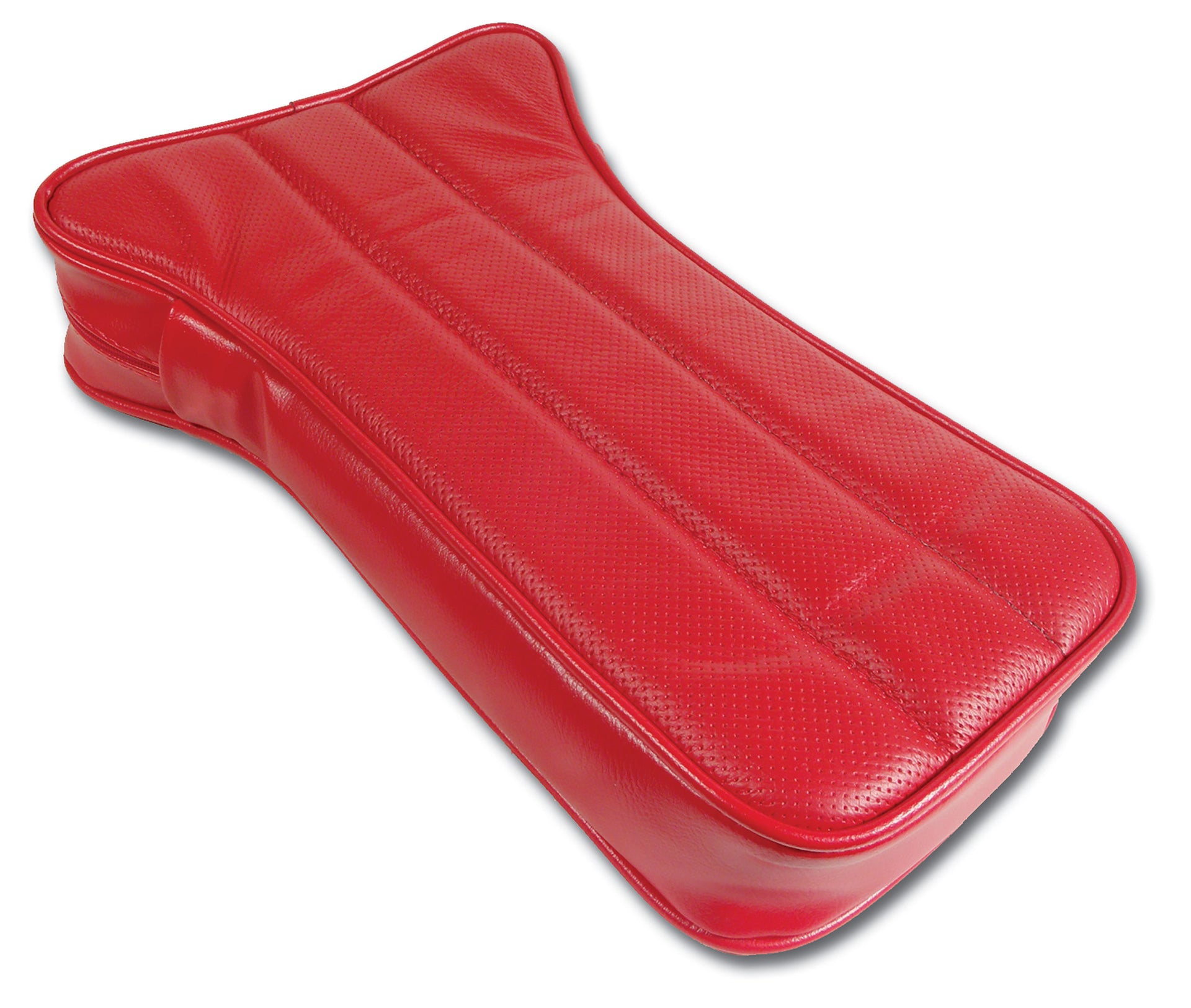 1968-1968 Corvette Reproduction Center Armrest - Red Leather W/Vinyl-424730-Corvette-Store-Online
