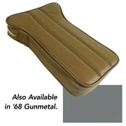 1968-1968 Corvette Reproduction Center Armrest - Gunmetal Leather W/Vinyl-424763-Corvette-Store-Online