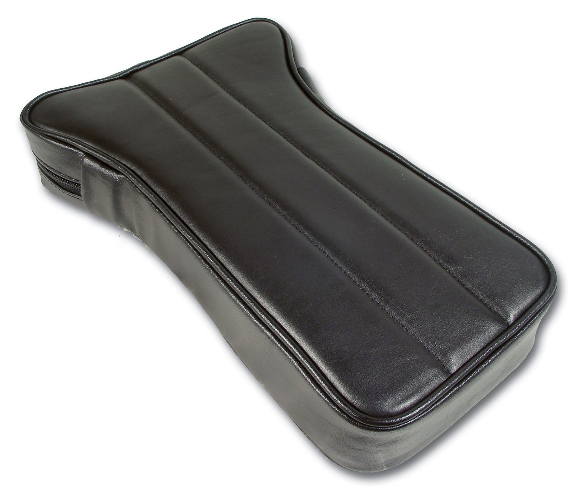 1969-1971 Corvette Reproduction Center Armrest - Black Leather W/Vinyl-424820-Corvette-Store-Online