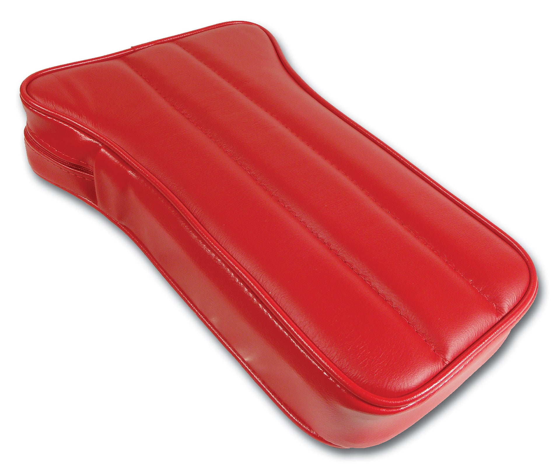 1969-1971 Corvette Reproduction Center Armrest - Red Leather W/Vinyl-424830-Corvette-Store-Online