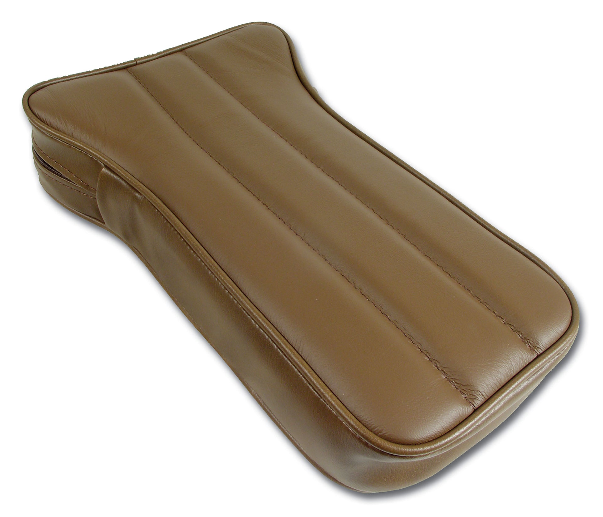 1970-1971 Corvette Reproduction Center Armrest - Dark Saddle Leather W/Vinyl-424853-Corvette-Store-Online