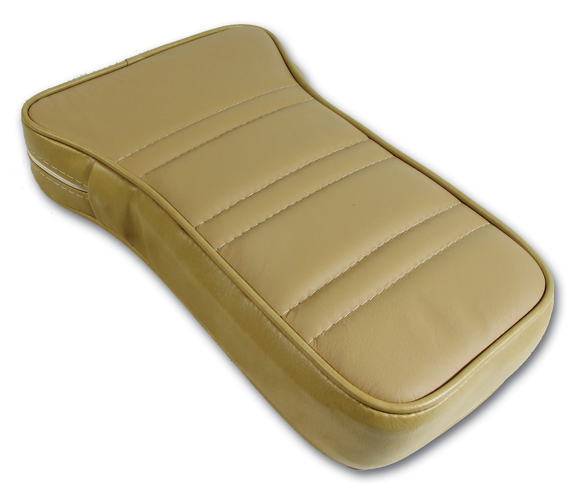 1972-1972 Corvette Reproduction Center Armrest - Light Saddle Leather W/Vinyl-424915-Corvette-Store-Online