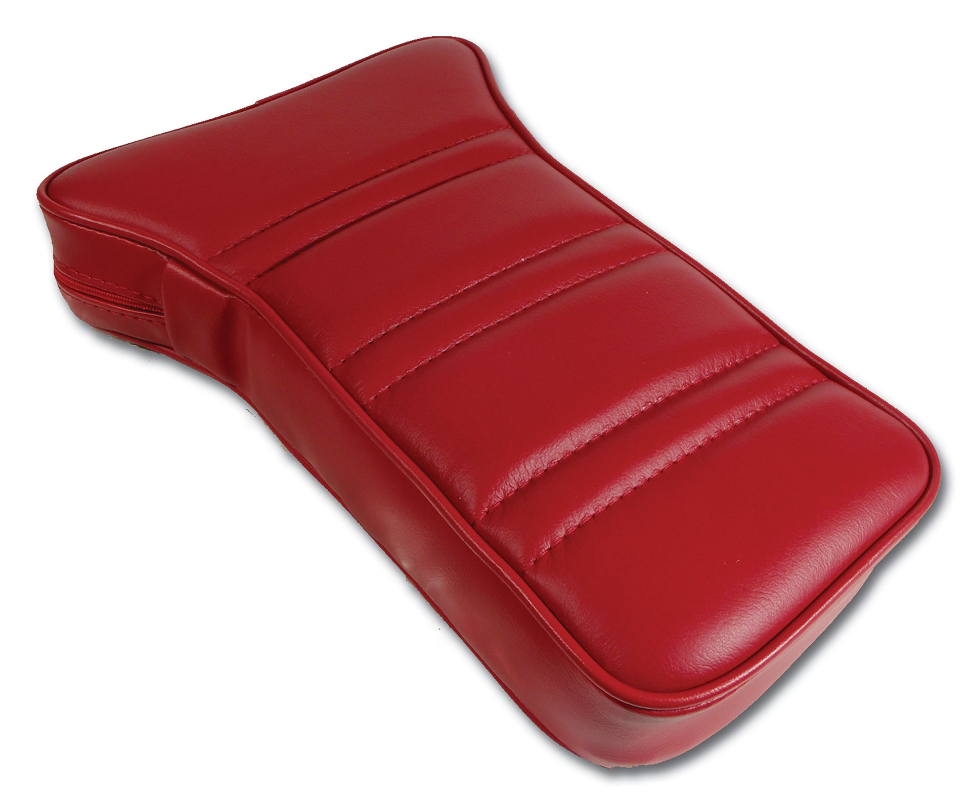 1977-1978 Corvette Reproduction Center Armrest - Red Leather W/Vinyl-424924-Corvette-Store-Online