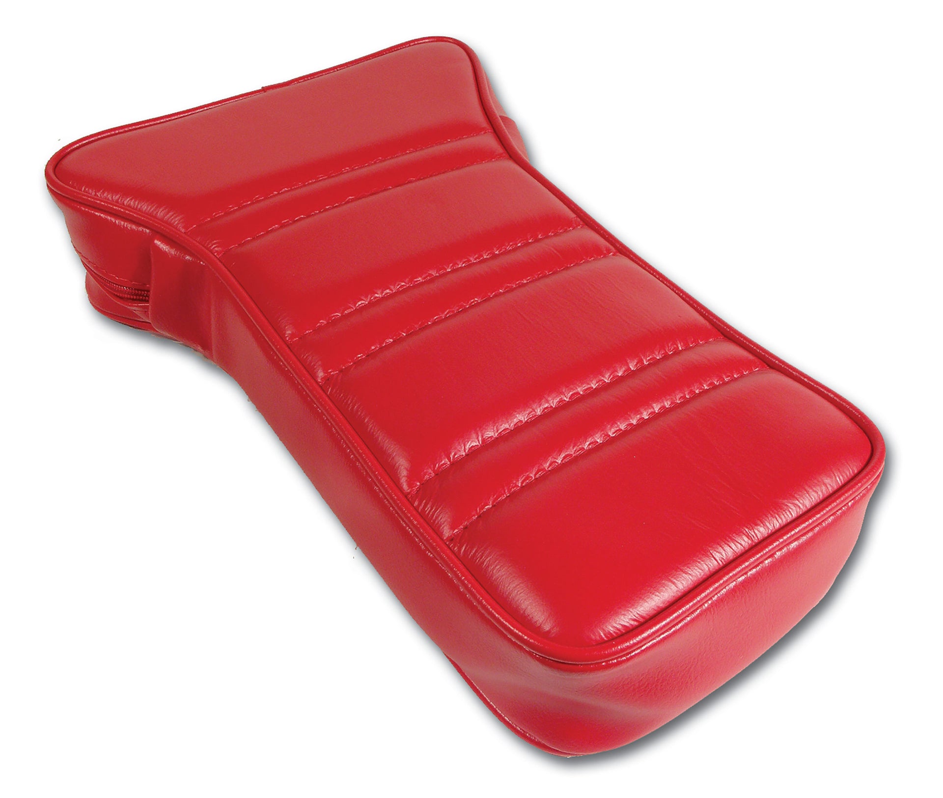 1972-1972 Corvette Reproduction Center Armrest - Red Leather W/Vinyl-424930-Corvette-Store-Online