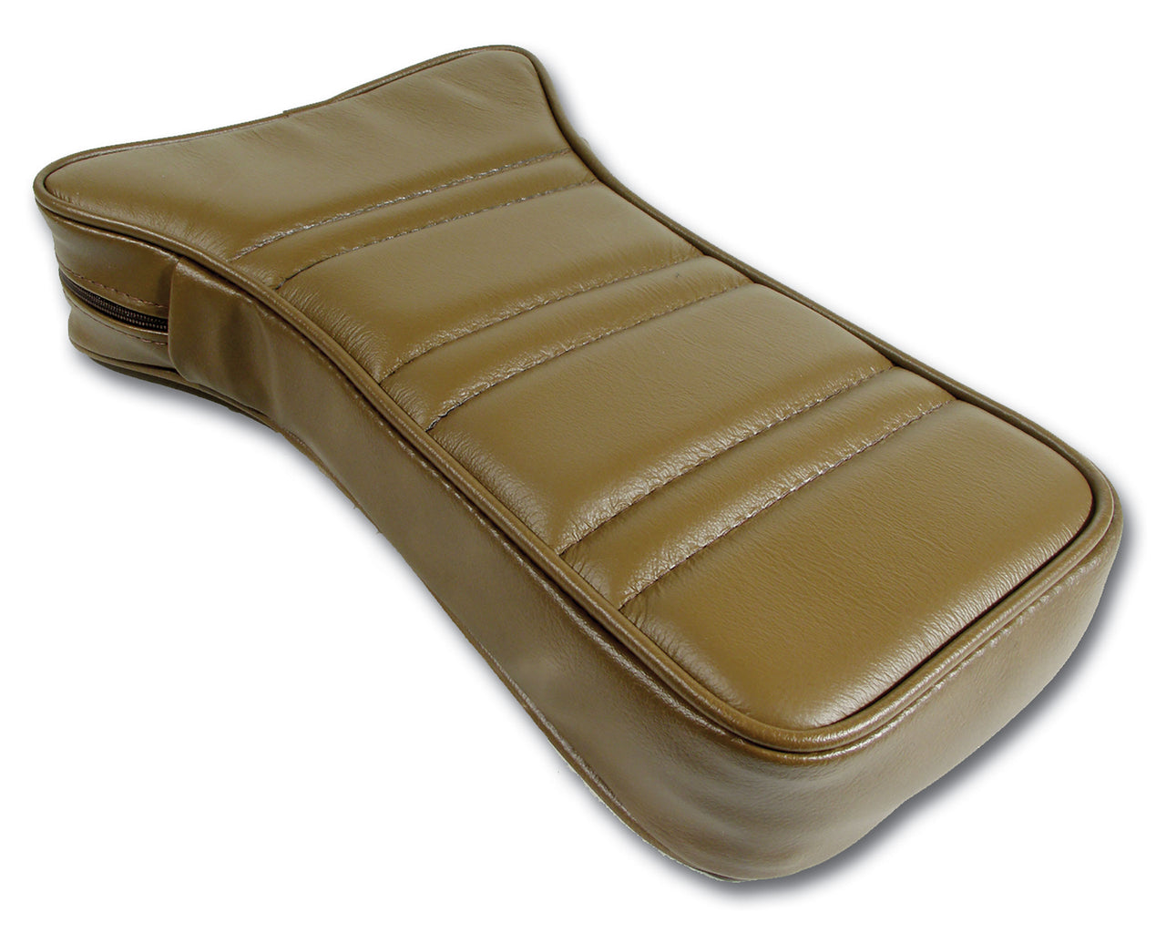 1972-1972 Corvette Reproduction Center Armrest - Dark Saddle Leather W/Vinyl-424953-Corvette-Store-Online