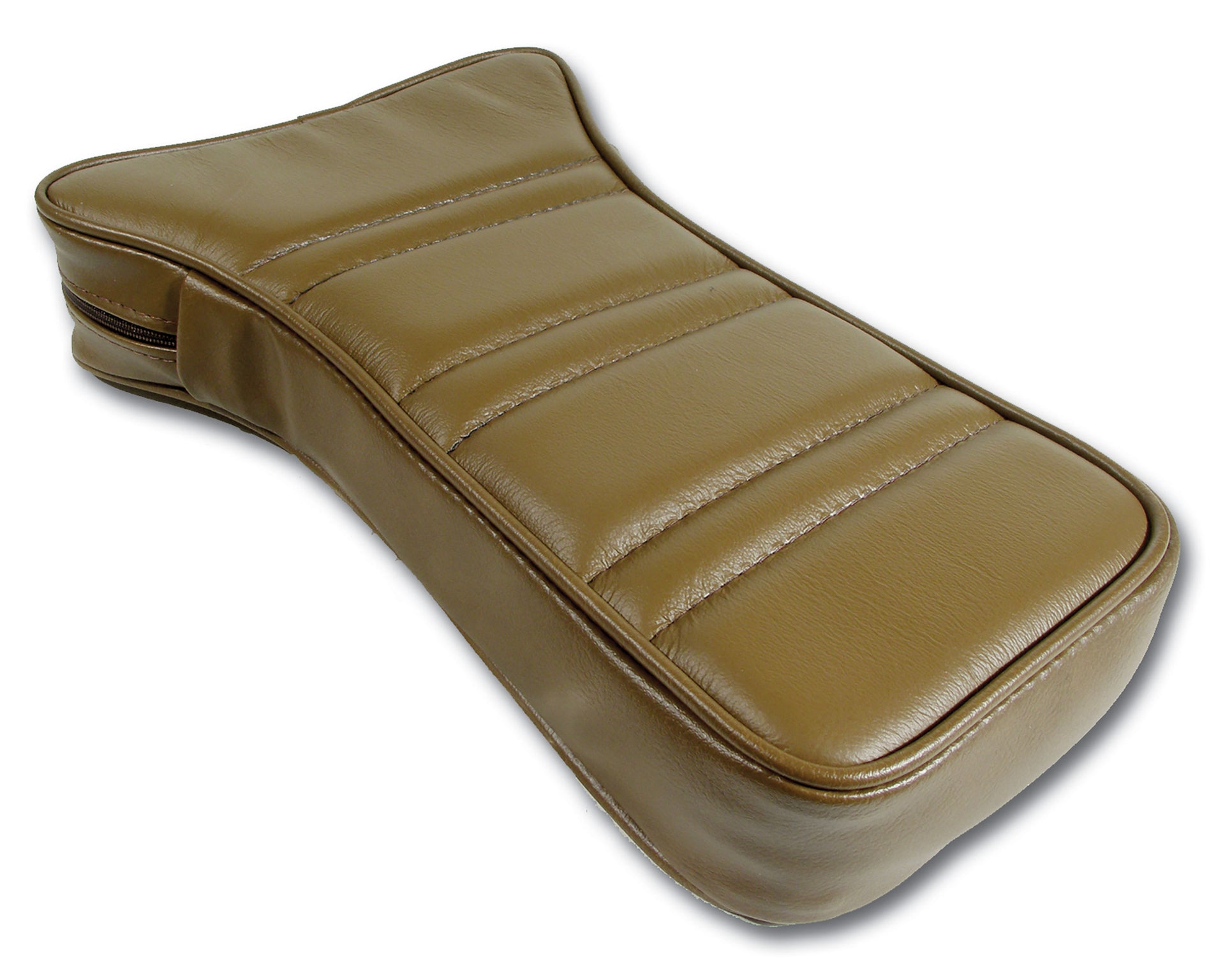 1972-1972 Corvette Reproduction Center Armrest - Dark Saddle Leather W/Vinyl-424953-Corvette-Store-Online