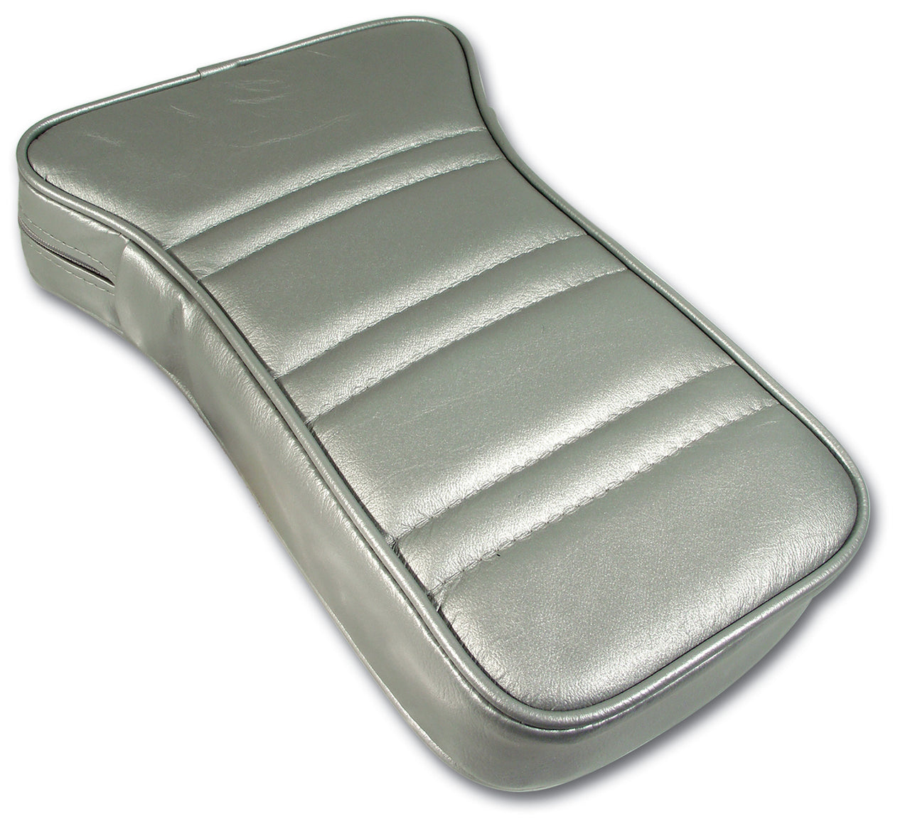 1974-1975 Corvette Reproduction Center Armrest - Silver Leather W/Vinyl-424961-Corvette-Store-Online
