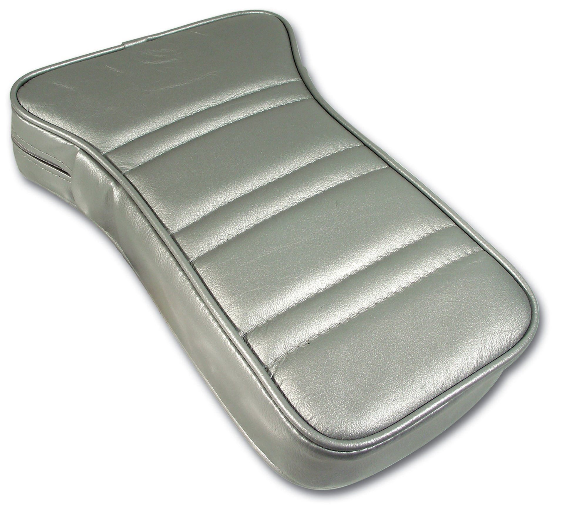 1974-1975 Corvette Reproduction Center Armrest - Silver Leather W/Vinyl-424961-Corvette-Store-Online