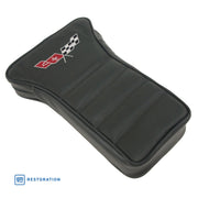 1979-1979 Corvette Center Armrest With Embroidered C3 Cross Flags - Green-425014E-Corvette-Store-Online