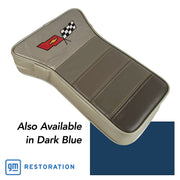 1982-1982 Corvette Center Armrest With Embroidered C3 Cross Flags - Dark Blue-425046E-Corvette-Store-Online