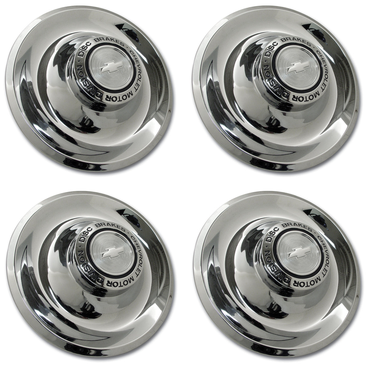 1967-1967 Corvette Rally Hubcaps W/Disc Brake Center - 4 Piece Set-42511-Corvette-Store-Online
