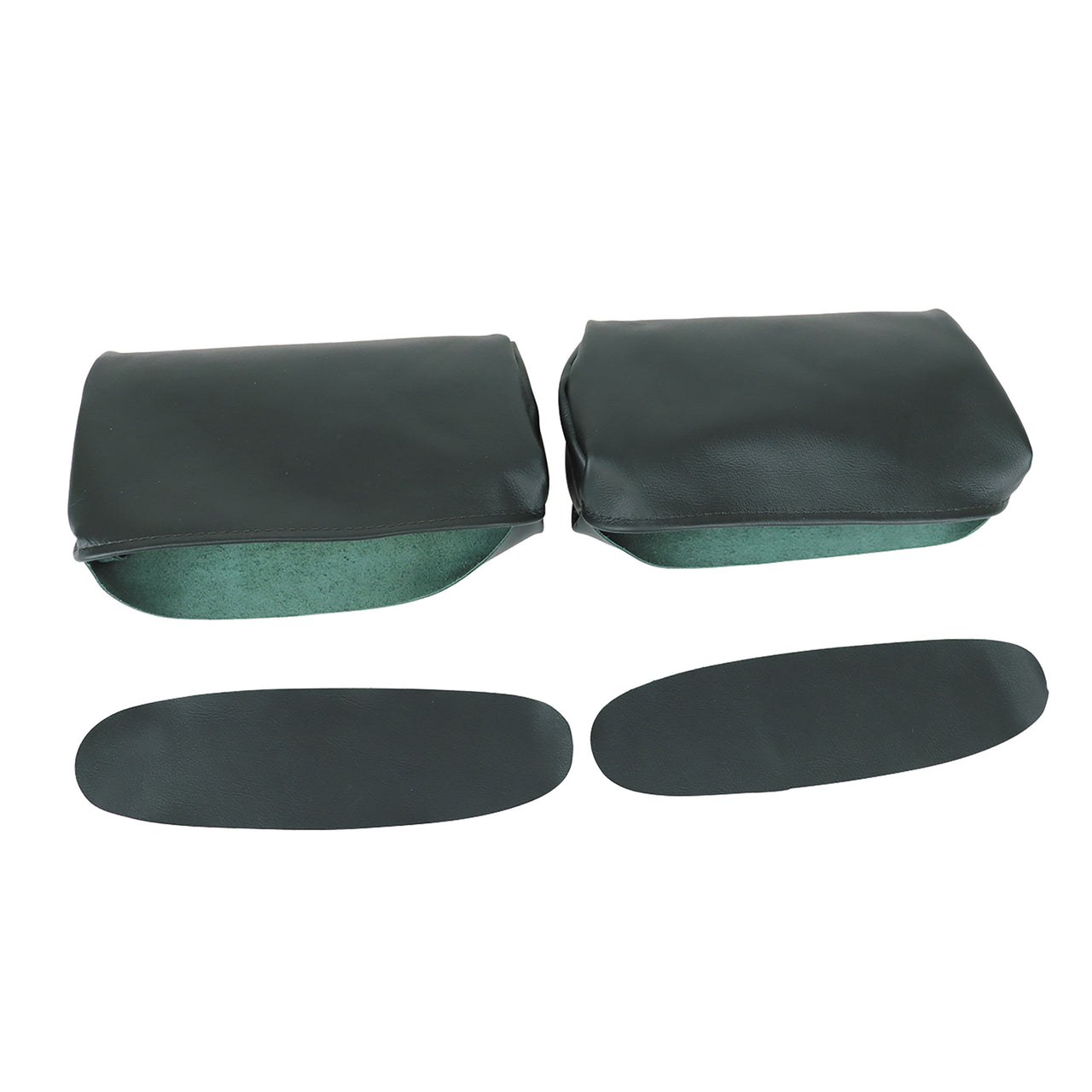 1969-1969 Corvette Headrest Covers Green Leather-426014-Corvette-Store-Online