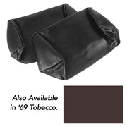 1968-1968 Corvette Headrest Covers Tobacco Leather-426028-Corvette-Store-Online
