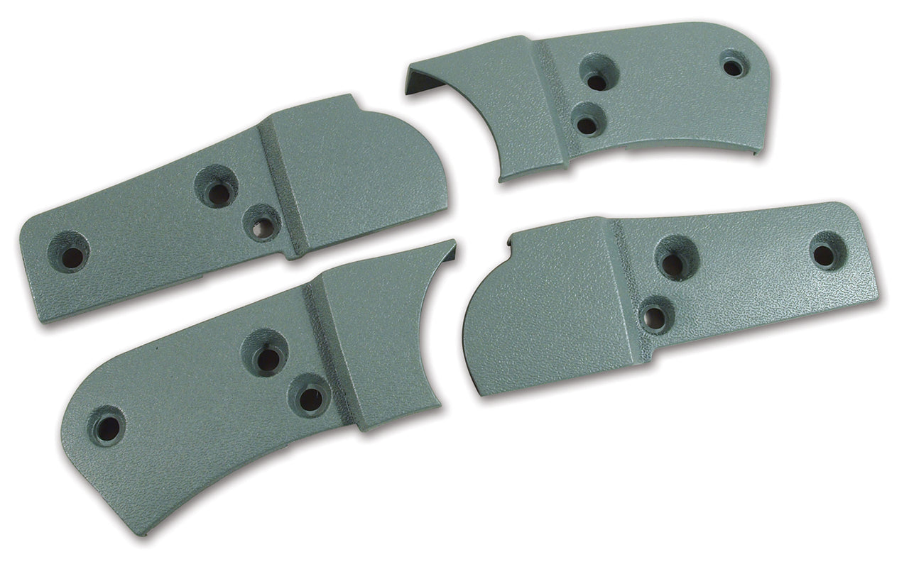 1982-1982 Corvette Reproduction Seat Hinge Cover Set - 4pc - Silvergreen-426859-Corvette-Store-Online
