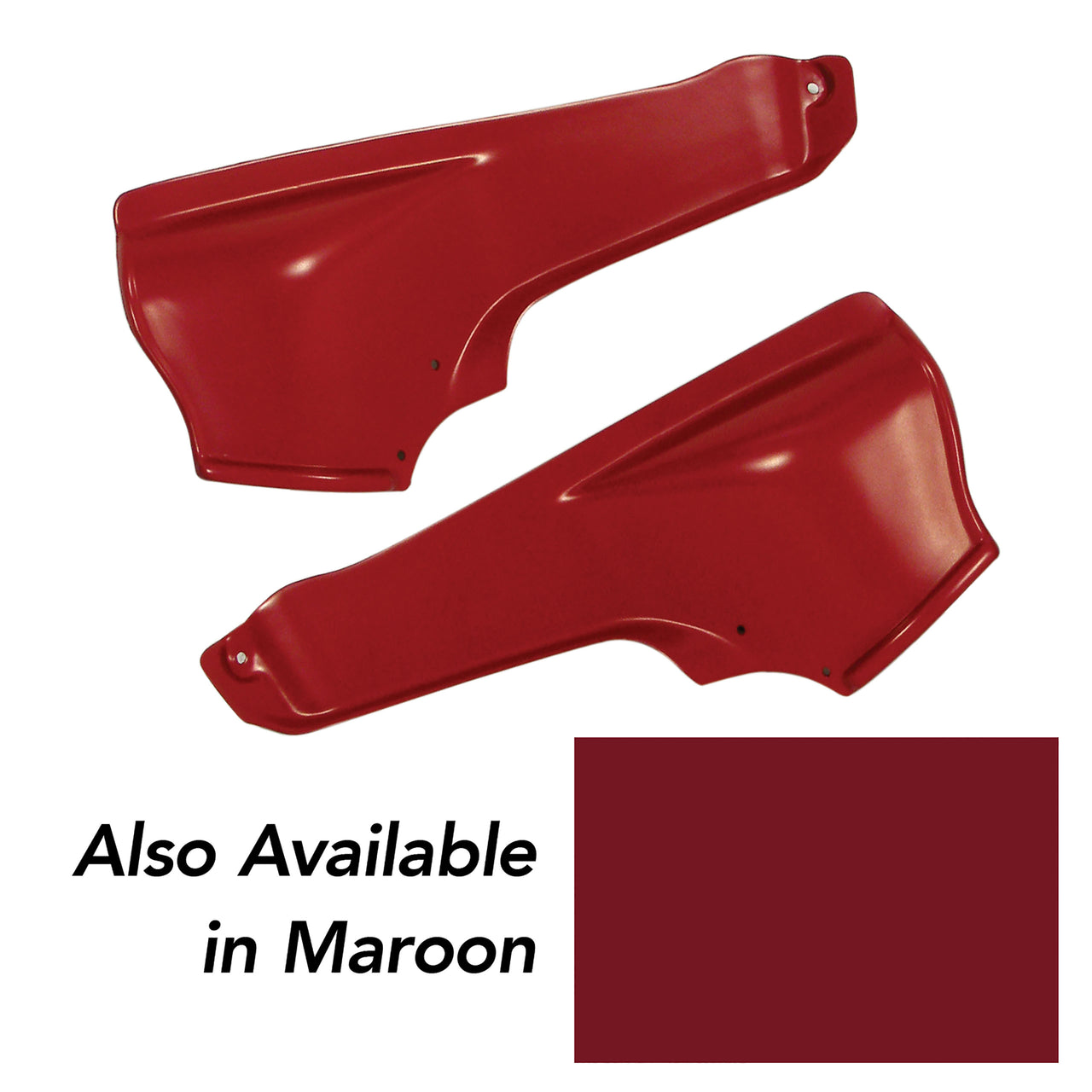 1965-1965 Corvette Interior Rear Quarter Panels Maroon Convertible-426937-Corvette-Store-Online