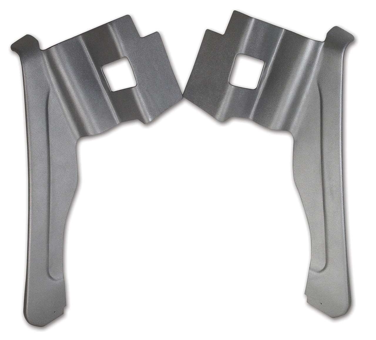 1974-1974 Corvette Interior Rear Quarter Panels Silver Convertible W/Shoulder Harness 74E-427661-Corvette-Store-Online