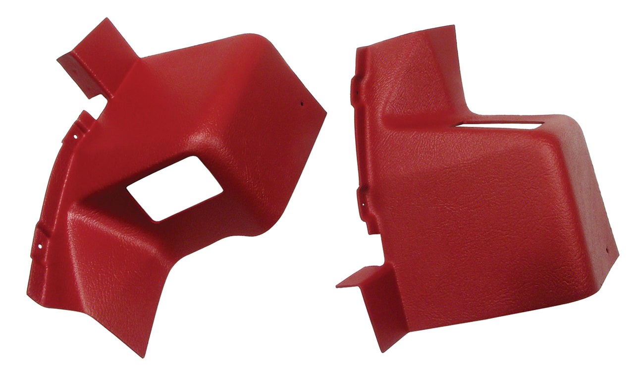 1968-1972 Corvette Interior Rear Quarter Panel Extensions Red Coupe-428130-Corvette-Store-Online