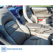 2004-2004 Corvette Leather Sport Seat Covers W/Vinyl Trim - LeMans Commemorative Editon Shale-428394-Corvette-Store-Online