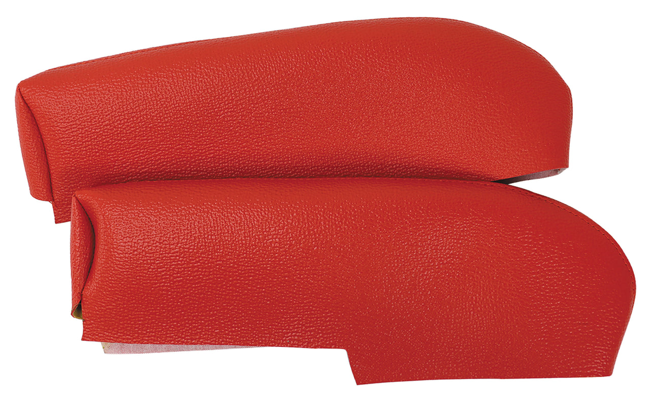 1958-1958 Corvette Vinyl Armrest Cover Pair W/O Pad - Red-429802-Corvette-Store-Online