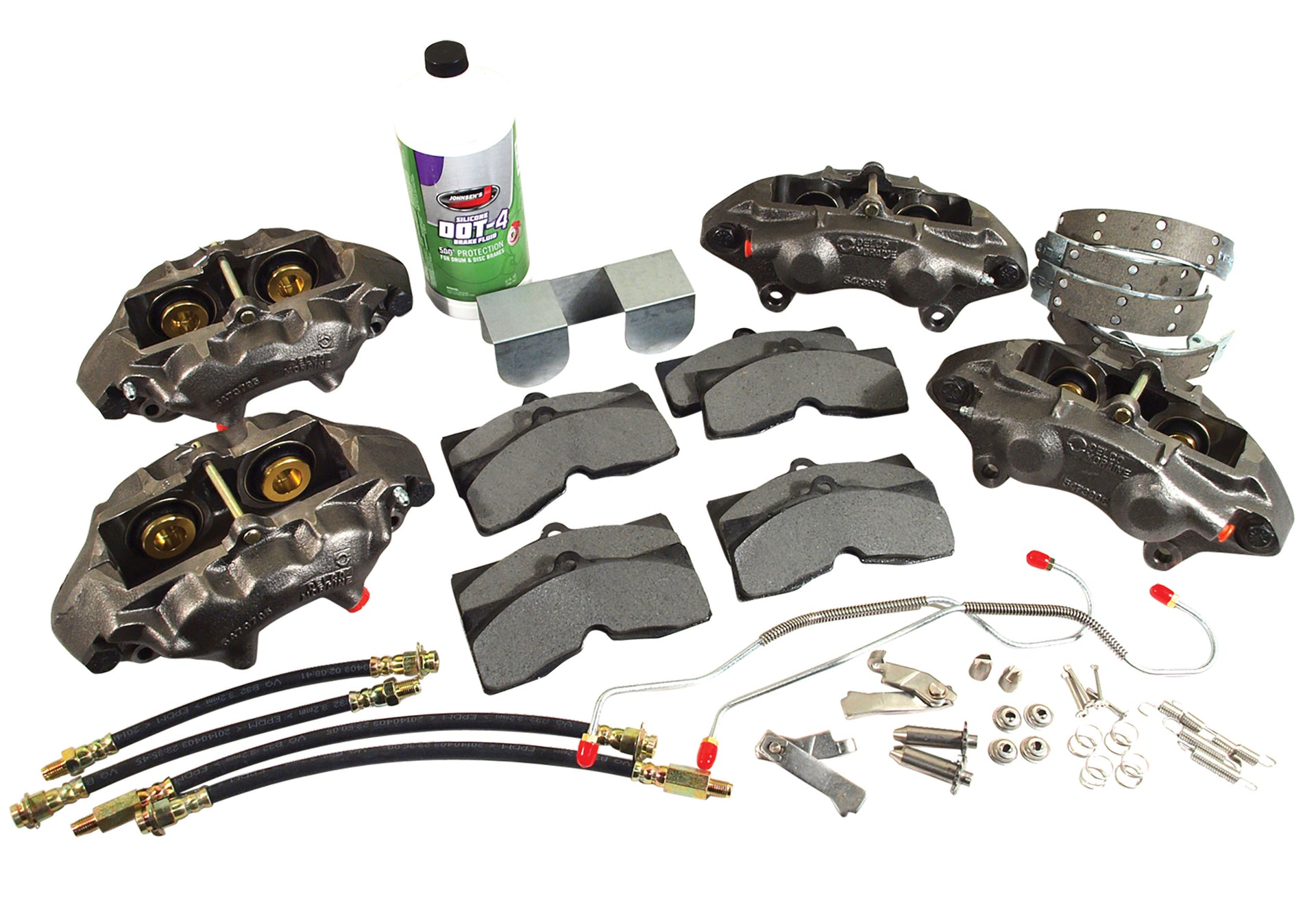 1965-1982 Corvette Rebuilt Delco Moraine Caliper Set #2 With O-Ring Seals & Park Brake Kit-43005-Corvette-Store-Online