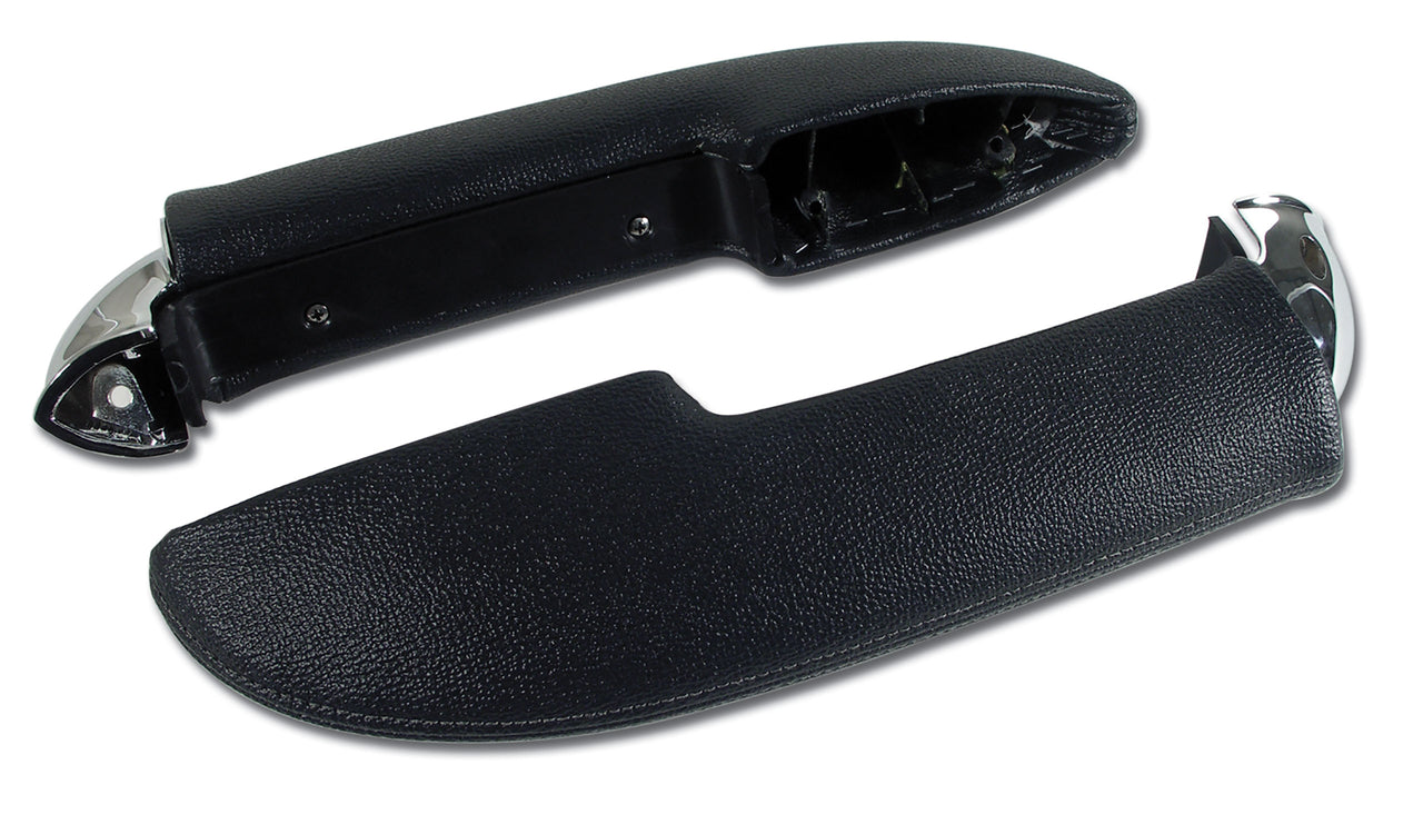 1958-1958 Corvette Armrest Assemblies W/Chrome Ends - Charcoal-430204-Corvette-Store-Online