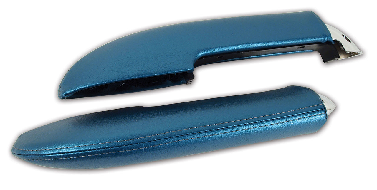 1959-1960 Corvette Armrest Assemblies W/Chrome Ends - W/Chrome End Turquoise-430406-Corvette-Store-Online