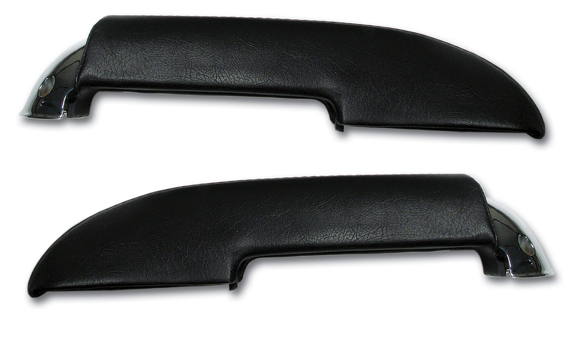 1959-1961 Corvette Armrest Assemblies W/Chrome Ends - W/Chrome End Black-430420-Corvette-Store-Online